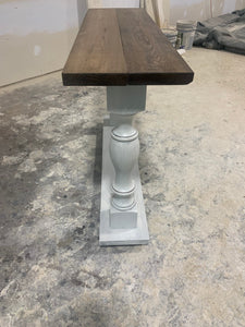 Rustic Farmhouse Entryway Table (Provincial Brown) - Curbside Treasures LLC