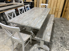 Load image into Gallery viewer, Counter Height Farmhouse Table with Stools (Classic Gray)
