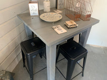 Load image into Gallery viewer, Counter Height Farmhouse Table with Stools (Classic Gray)
