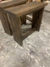 Load image into Gallery viewer, Modern Farmhouse Narrow End Tables (Dark Walnut)
