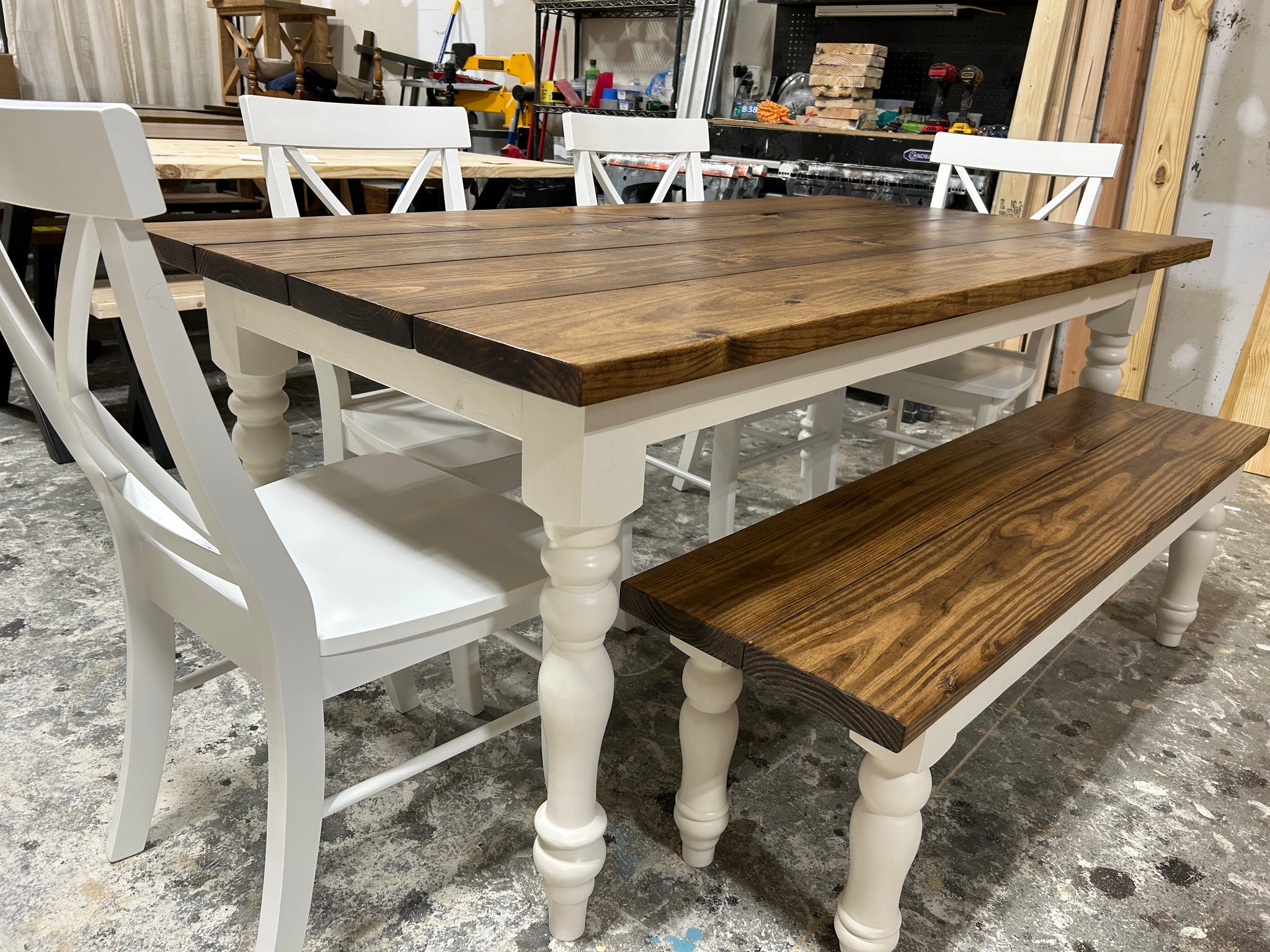 White country table and chairs hotsell