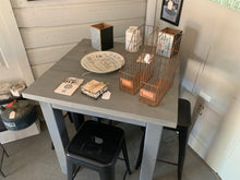 Load image into Gallery viewer, Counter Height Farmhouse Table with Stools (Classic Gray)
