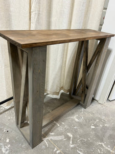 Entryway Table with X Accents (Provincial and Gray)
