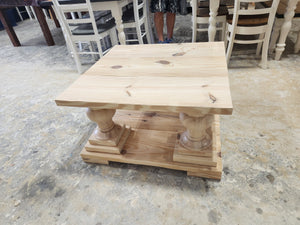 Farmhouse Coffee Table with Balustrade Legs (Simply White)