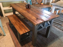 Load image into Gallery viewer, 6ft Double X Farmhouse Table (Classic Gray, Provincial)
