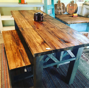 6ft Double X Farmhouse Table (Classic Gray, Provincial)