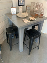 Load image into Gallery viewer, Counter Height Farmhouse Table with Stools (Classic Gray)
