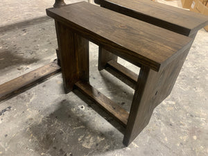 Modern Farmhouse Narrow End Tables (Dark Walnut)