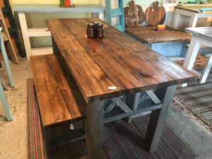 6ft Double X Farmhouse Table (Classic Gray, Provincial)