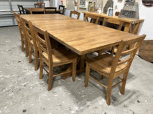 Load image into Gallery viewer, Extendable Trestle Farmhouse Table Two Leaf with Chairs (Provincial)
