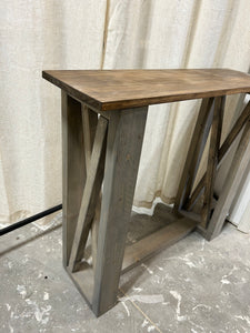 Entryway Table with X Accents (Provincial and Gray)