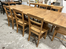 Load image into Gallery viewer, Extendable Trestle Farmhouse Table Two Leaf with Chairs (Provincial)
