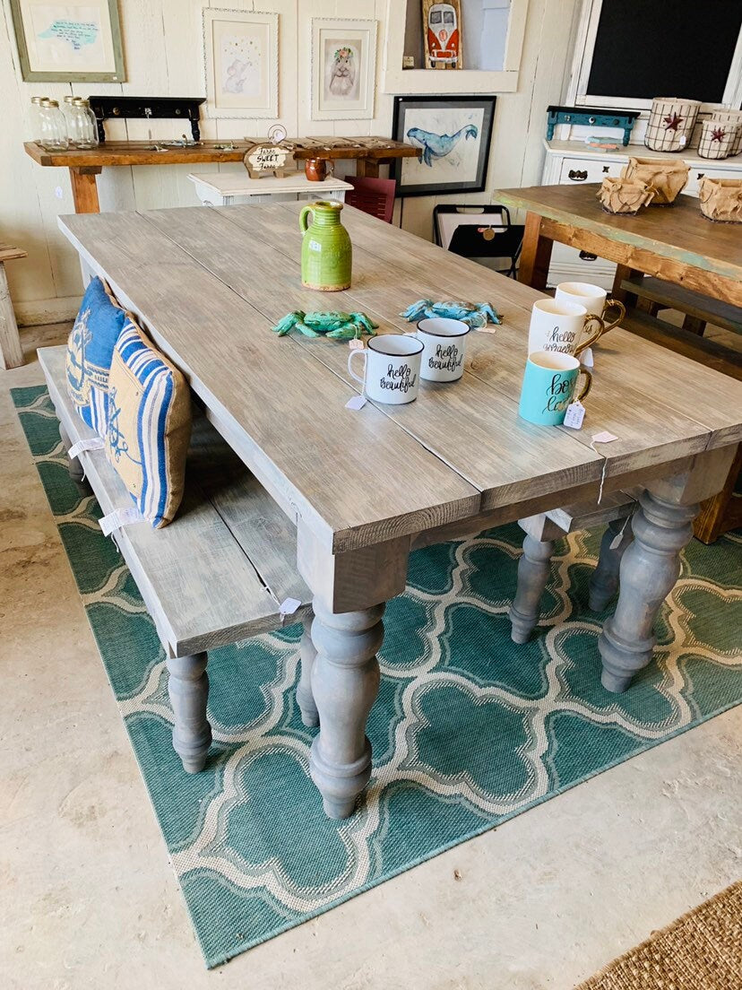 Chunky leg cheap dining table