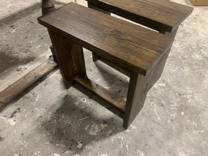 Modern Farmhouse Narrow End Tables (Dark Walnut)